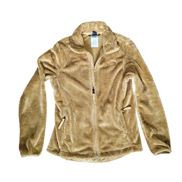 The North Face Jackets & Blazers - The North Face Fleece Jacket full zip gold size Small fuzzy cozy deep pile